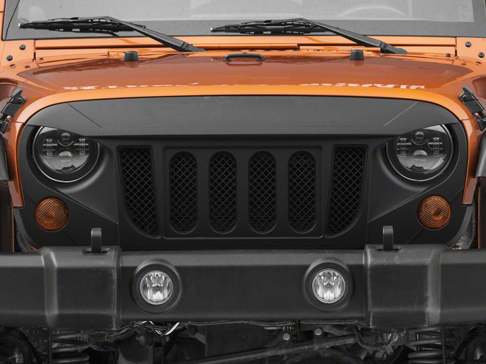 RedRock Avenger Grille; Matte Black (07-18 Jeep Wrangler JK)