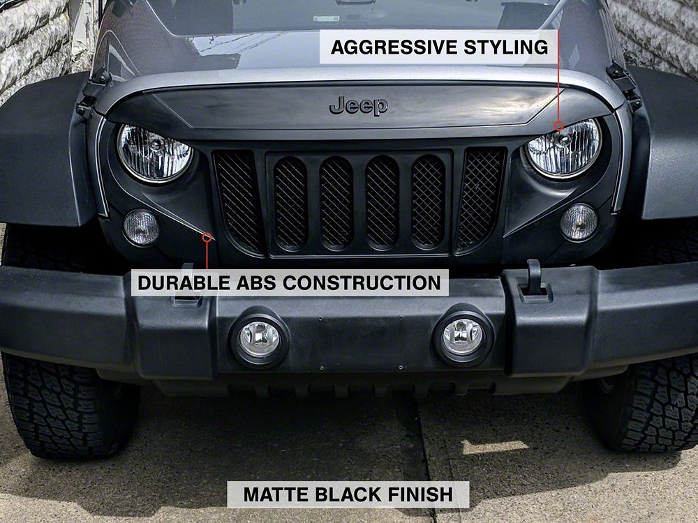 RedRock Avenger Grille; Matte Black (07-18 Jeep Wrangler JK)