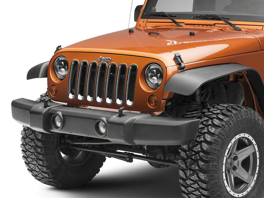 RedRock Grille Inserts; Chrome (07-18 Jeep Wrangler JK)