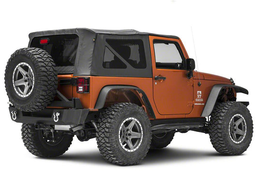 RedRock OE Style Tail Light Guards; Black (07-18 Jeep Wrangler JK)