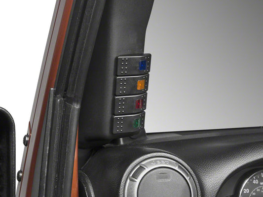 RedRock A-Pillar Switch Panel with Switches (07-18 Jeep Wrangler JK)