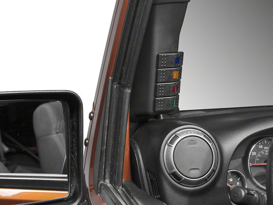 RedRock A-Pillar Switch Panel with Switches (07-18 Jeep Wrangler JK)