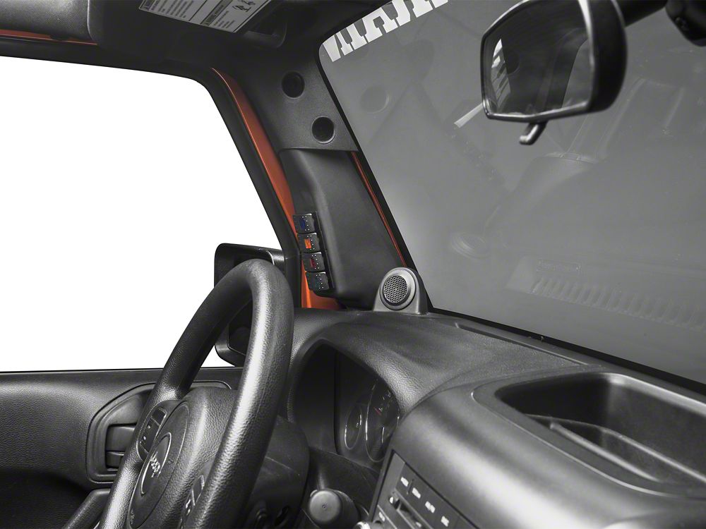 RedRock A-Pillar Switch Panel with Switches (07-18 Jeep Wrangler JK)