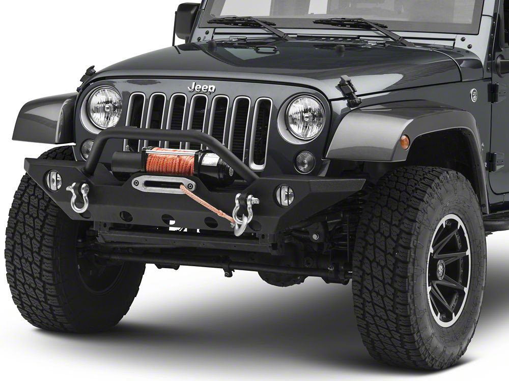 RedRock Euro Fog Light Guards; Black (07-18 Jeep Wrangler JK)