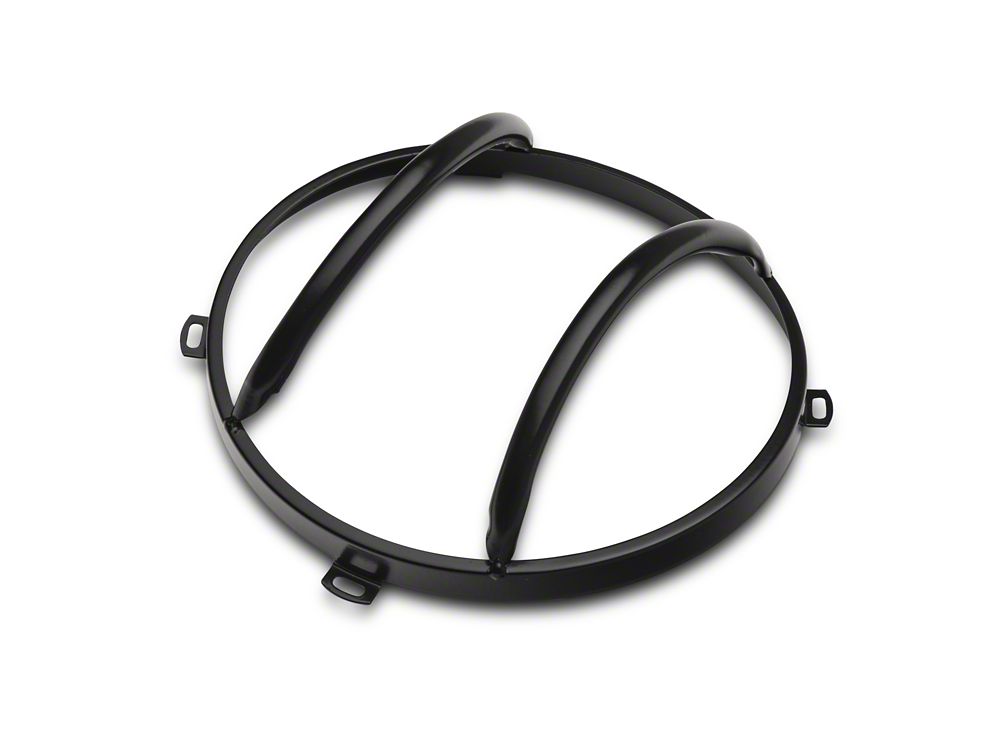 RedRock Euro Headlight Guards; Black (07-18 Jeep Wrangler JK)