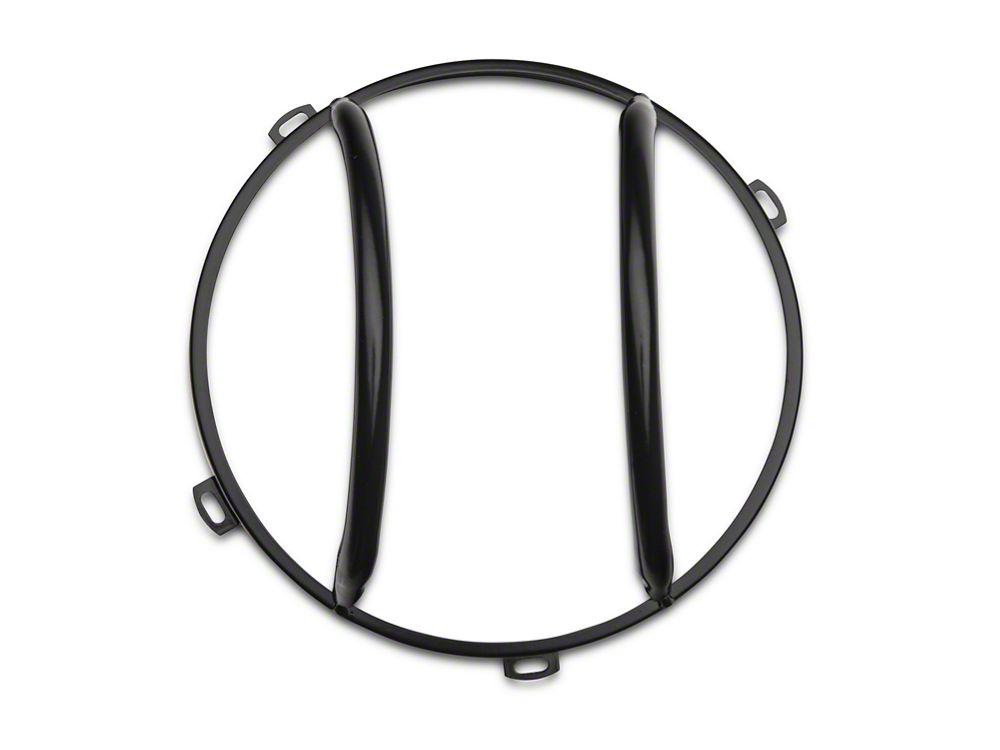 RedRock Euro Headlight Guards; Black (07-18 Jeep Wrangler JK)