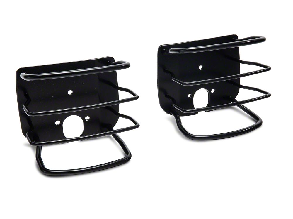 RedRock Euro Tail Light Guards; Black (76-06 Jeep CJ5, CJ7, Wrangler YJ & TJ)
