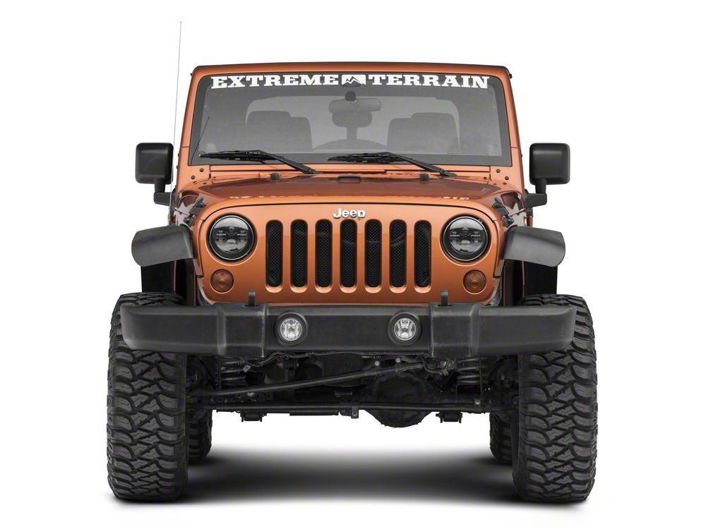 RedRock Wire Mesh Grille Insert; Black (07-18 Jeep Wrangler JK)