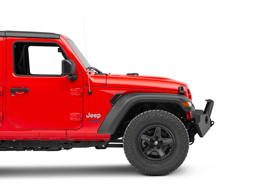 RedRock Full Width Winch Front Bumper with Halogen Fog Lights (18-25 Jeep Wrangler JL)