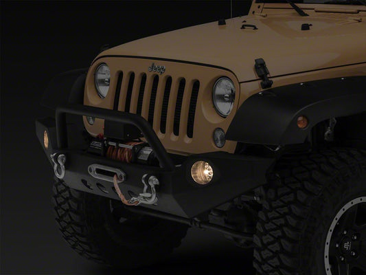 RedRock Full Width Winch Front Bumper with Halogen Fog Lights (07-18 Jeep Wrangler JK)