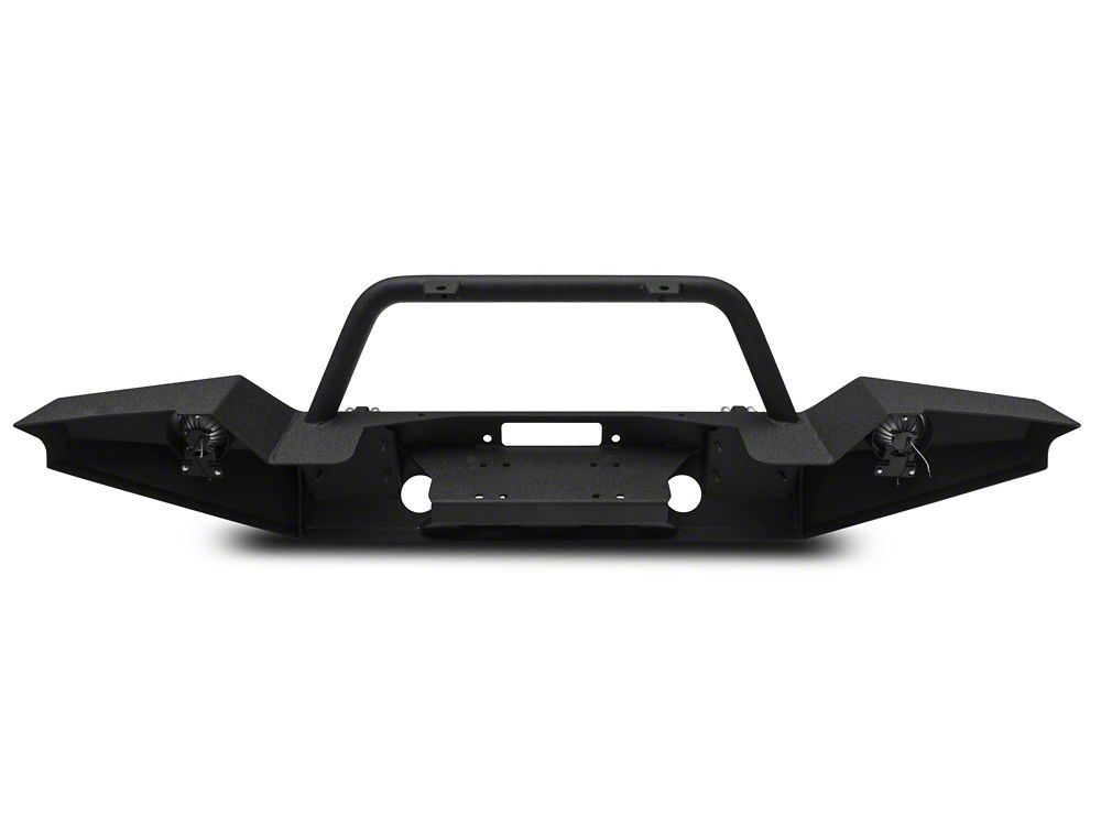 RedRock Full Width Winch Front Bumper with Halogen Fog Lights (07-18 Jeep Wrangler JK)