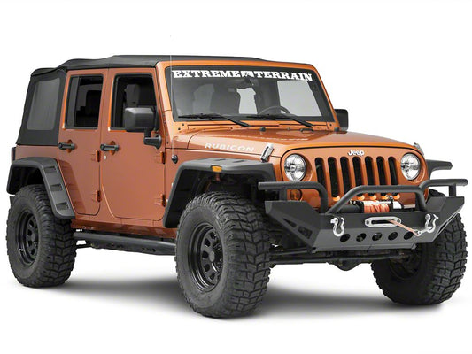 RedRock Rock Crawler Full Width Winch Front Bumper (07-18 Jeep Wrangler JK)