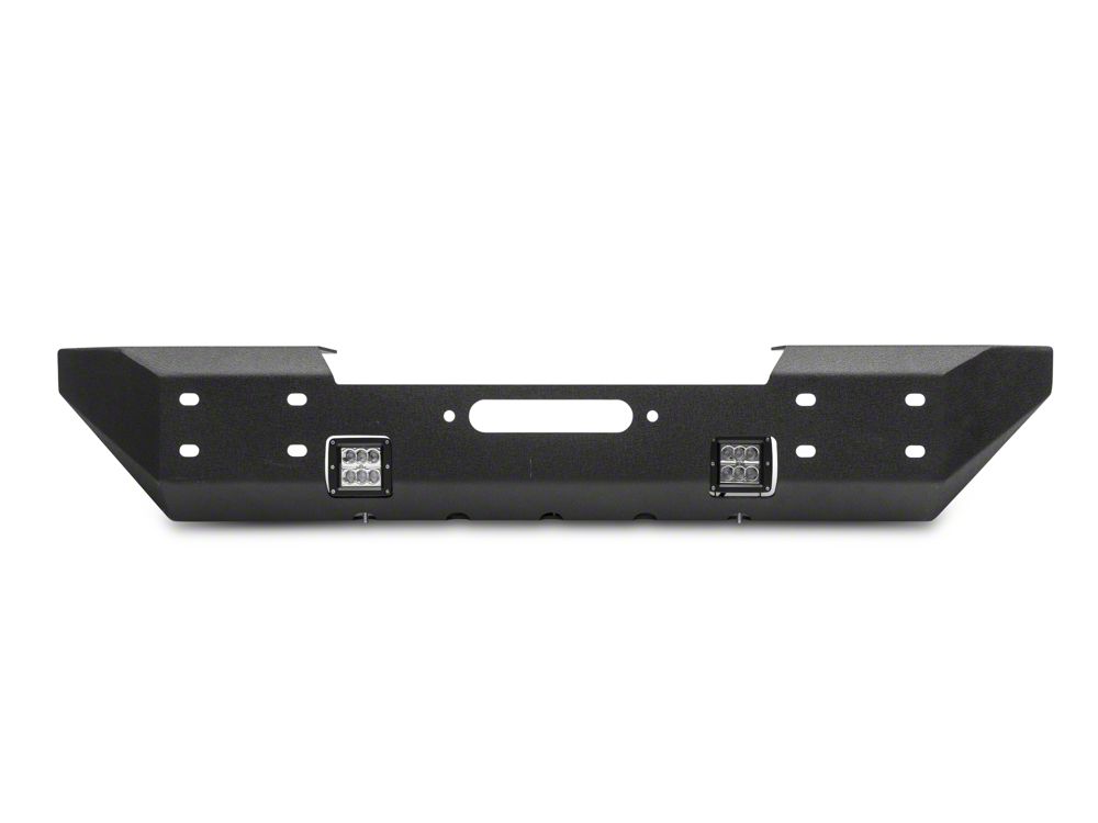 RedRock Max-HD Stubby Front Bumper with LED Fog Lights and Winch Mount (07-18 Jeep Wrangler JK)