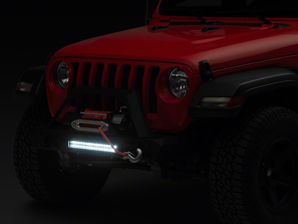 RedRock Max-HD Stubby Winch Front Bumper with LED Light Bar (18-25 Jeep Wrangler JL)