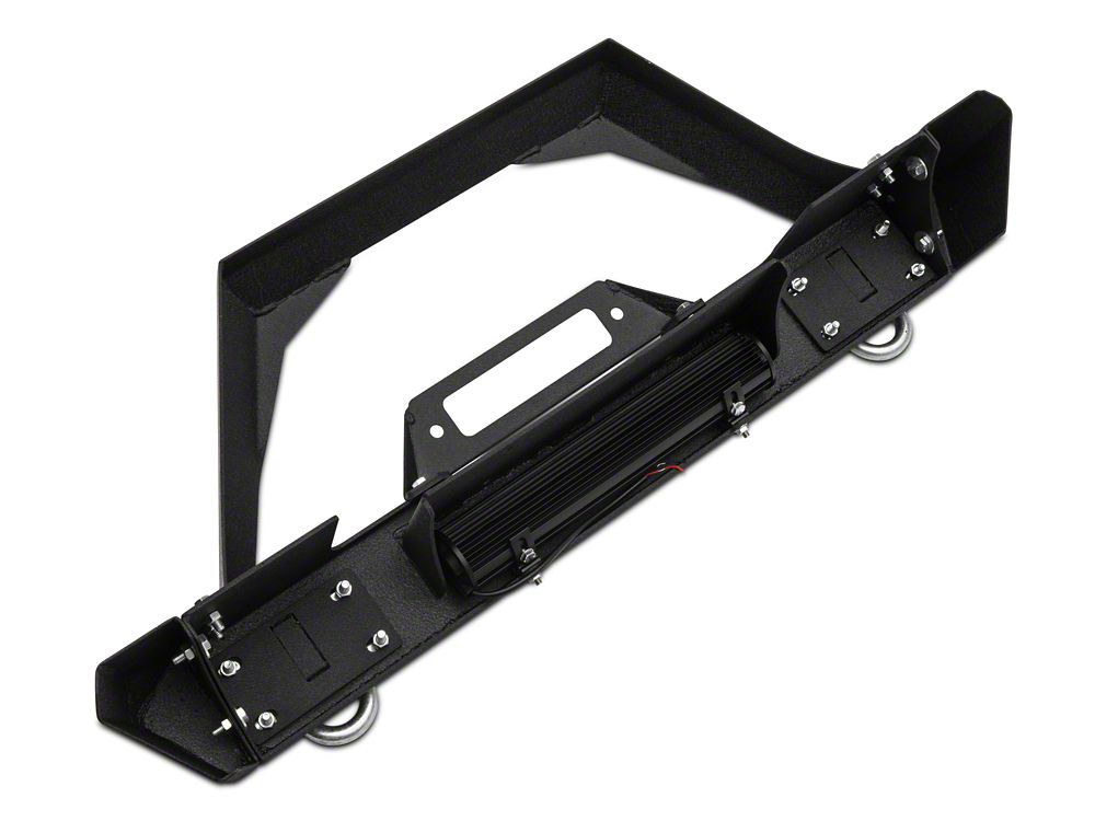 RedRock Max-HD Stubby Winch Front Bumper with LED Light Bar (18-25 Jeep Wrangler JL)