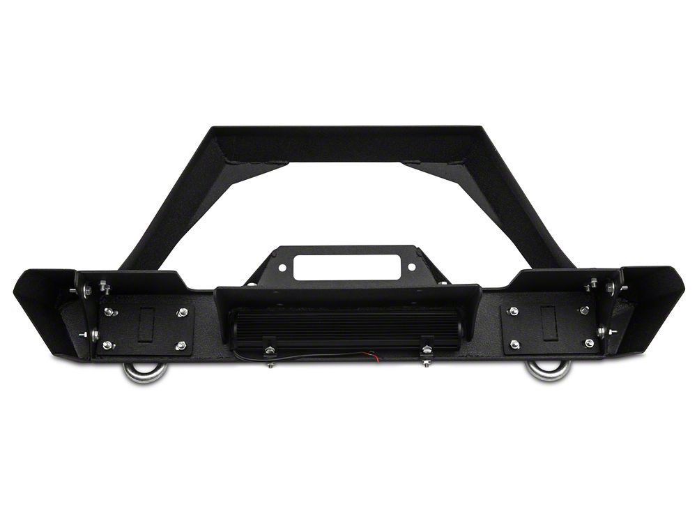 RedRock Max-HD Stubby Winch Front Bumper with LED Light Bar (18-25 Jeep Wrangler JL)