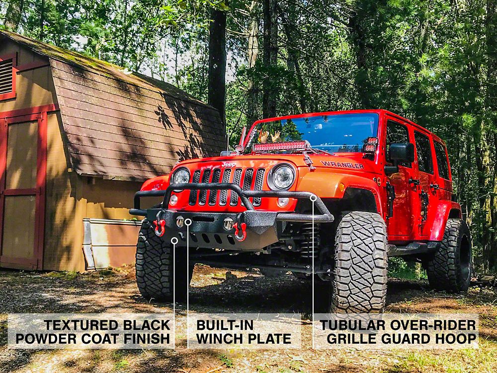 RedRock Crawler-Max Full Width Winch Front Bumper (07-18 Jeep Wrangler JK)