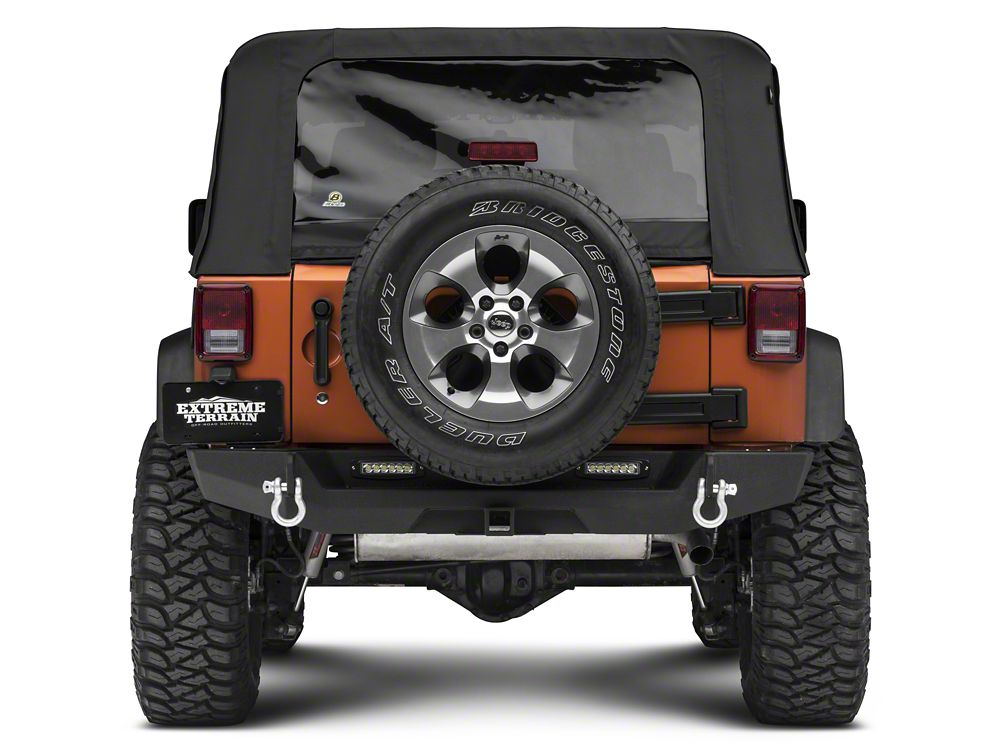 RedRock Max-HD Rear Bumper with LED Fog Lights (07-18 Jeep Wrangler JK)