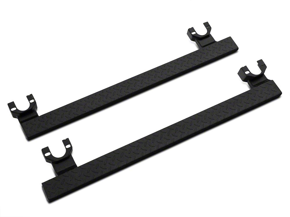 RedRock HD Straight Rocker Steps; Textured Black (07-18 Jeep Wrangler JK 2-Door)