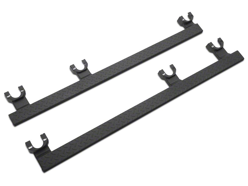 RedRock HD Straight Rocker Steps; Textured Black (07-18 Jeep Wrangler JK 4-Door)