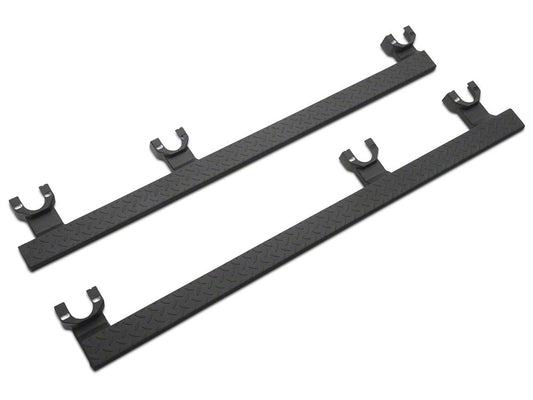 RedRock HD Straight Rocker Steps; Textured Black (07-18 Jeep Wrangler JK 4-Door)