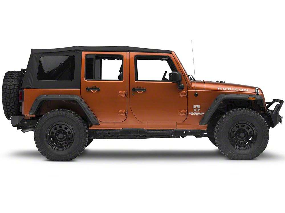RedRock HD Rocker Steps; Textured Black (07-18 Jeep Wrangler JK 4-Door)
