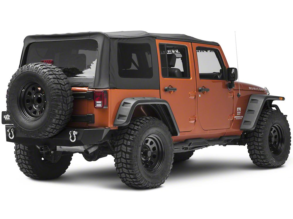 RedRock HD Rocker Steps; Textured Black (07-18 Jeep Wrangler JK 4-Door)