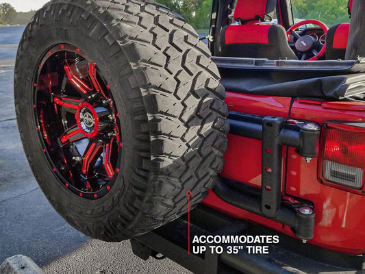 RedRock HD Tire Carrier for OEM Tail Gate (07-18 Jeep Wrangler JK)