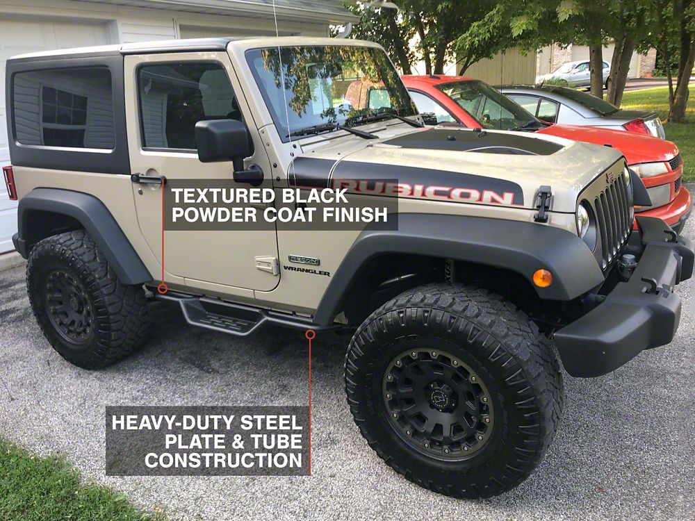 RedRock HD Drop Side Step Bars (07-18 Jeep Wrangler JK 2-Door)