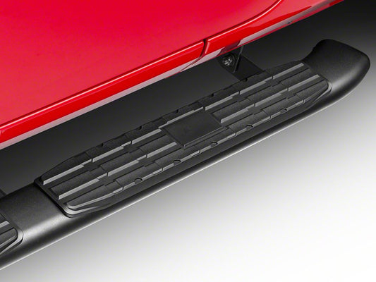 RedRock Pinnacle Oval Bent End Side Step Bars; Fine Textured Black (18-25 Jeep Wrangler JL 4-Door)