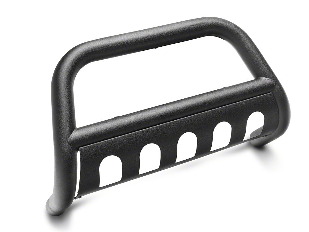 RedRock 3-Inch Bull Bar with Skid Plate; Textured Black (18-25 Jeep Wrangler JL)