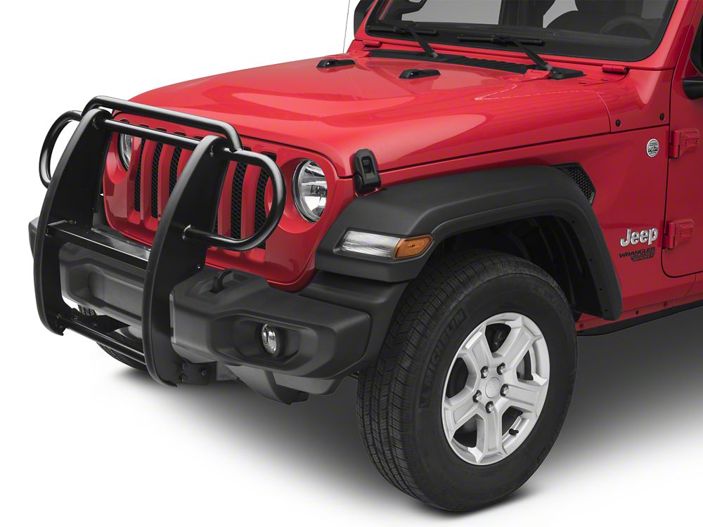 RedRock Grille Guard; Gloss Black (18-25 Jeep Wrangler JL