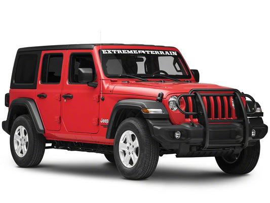 RedRock Grille Guard; Gloss Black (18-25 Jeep Wrangler JL)