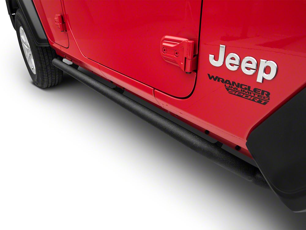 RedRock Rocker Guards; Textured Black (18-25 Jeep Wrangler JL 4-Door)