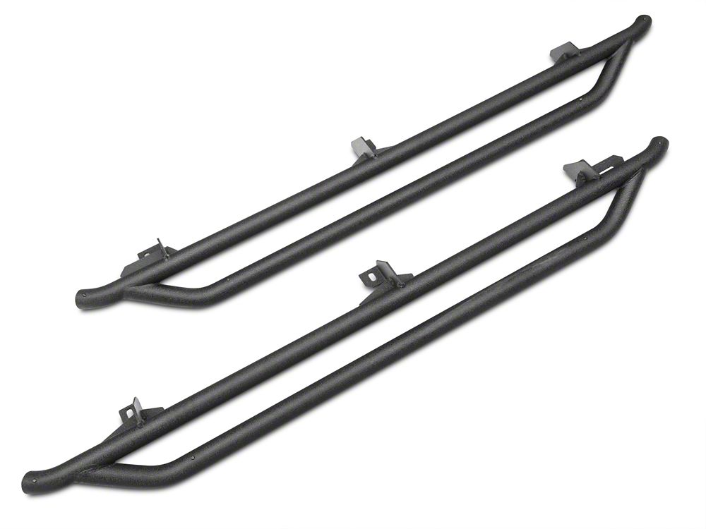 RedRock Rocker Guards; Textured Black (18-25 Jeep Wrangler JL 4-Door)