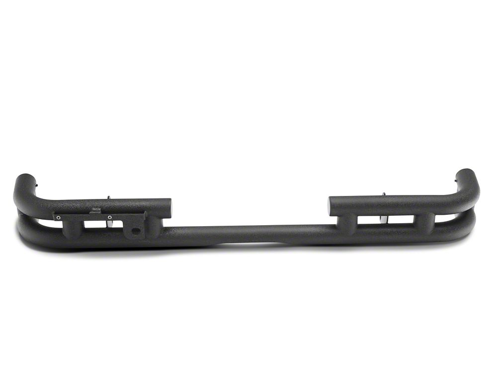 RedRock Tubular Rear Bumper with Wrap Around; Textured Black (18-25 Jeep Wrangler JL)