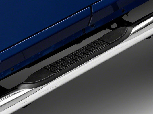 RedRock 3-Inch Round Curved Side Step Bars; Stainless Steel (18-25 Jeep Wrangler JL 2-Door)