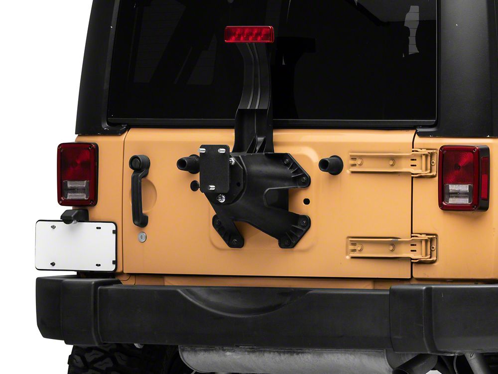 RedRock Spare Tire Relocation Mounting Bracket for Factory Tire Carrier (07-18 Jeep Wrangler JK)