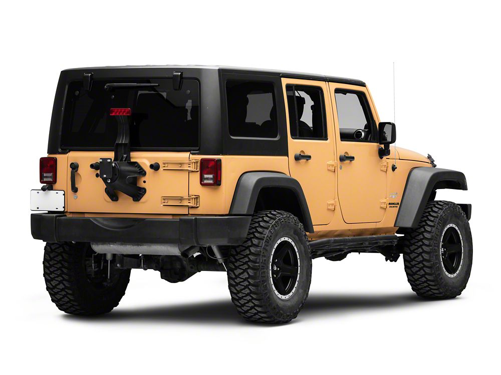 RedRock Spare Tire Relocation Mounting Bracket for Factory Tire Carrier (07-18 Jeep Wrangler JK)