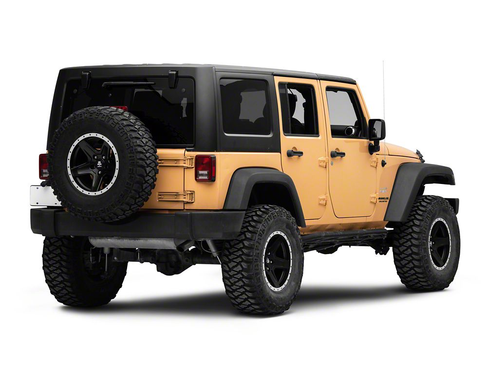 RedRock Spare Tire Relocation Mounting Bracket for Factory Tire Carrier (07-18 Jeep Wrangler JK)