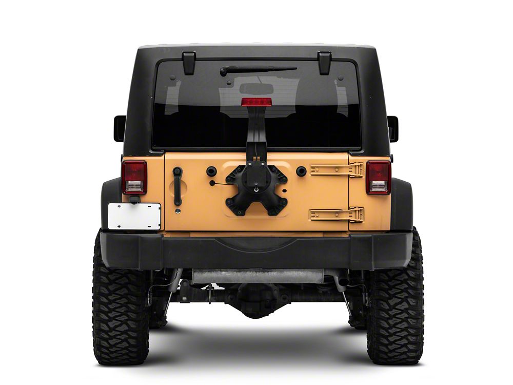 RedRock Spare Tire Relocation Mounting Bracket for Factory Tire Carrier (07-18 Jeep Wrangler JK)