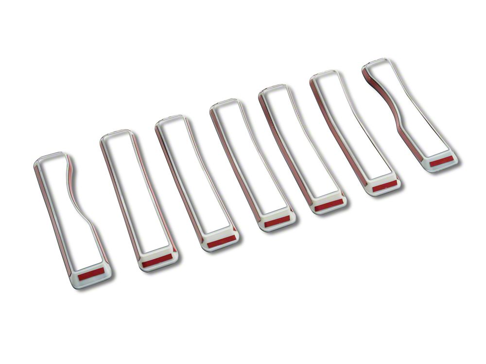 RedRock Front Grille Inserts; Black (18-23 Jeep Wrangler JL Sport w/o TrailCam)