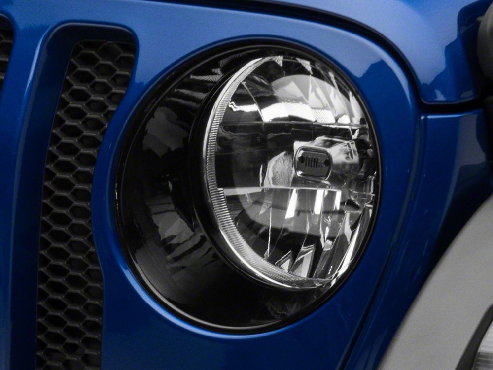 RedRock Headlight Trim; Black (18-25 Jeep Wrangler JL Sport