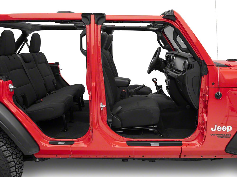 RedRock Old Glory Door Entry Guards; Black (18-25 Jeep Wrangler JL)