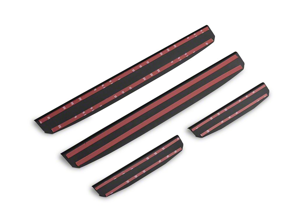 RedRock Old Glory Door Entry Guards; Black (18-25 Jeep Wrangler JL)