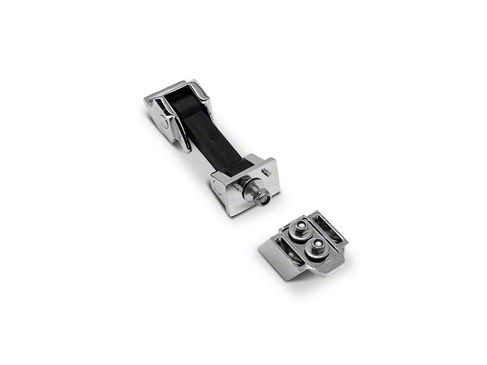 RedRock Hood Catch Kit; Chrome (07-18 Jeep Wrangler JK)