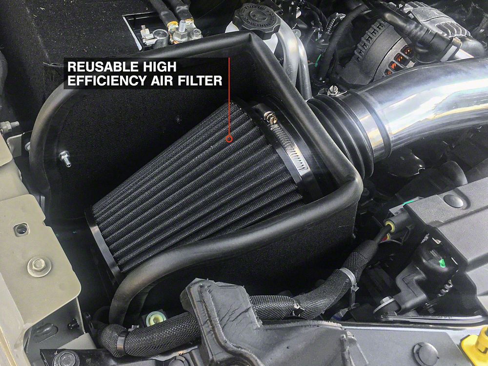 RedRock Cold Air Intake; Polished (18-25 3.6L Jeep Wrangler JL)