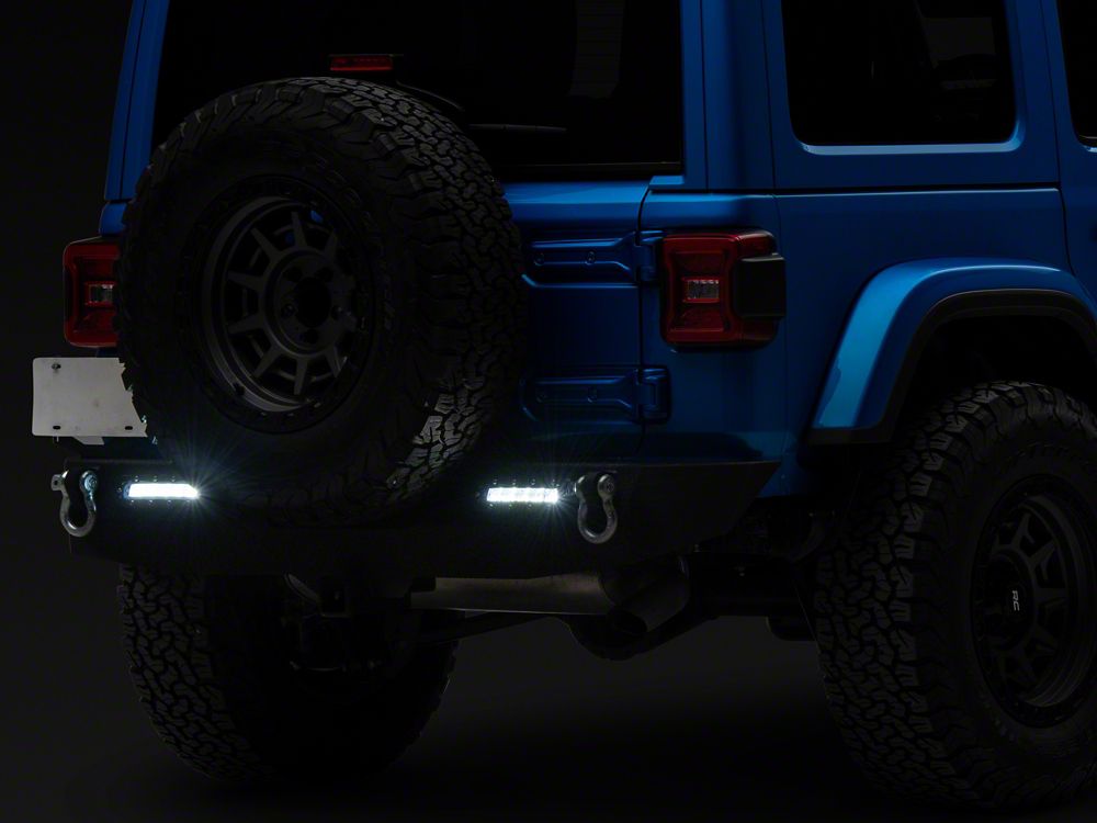 RedRock Solid Steel Rear Bumper with LED Lighting (18-25 Jeep Wrangler JL)