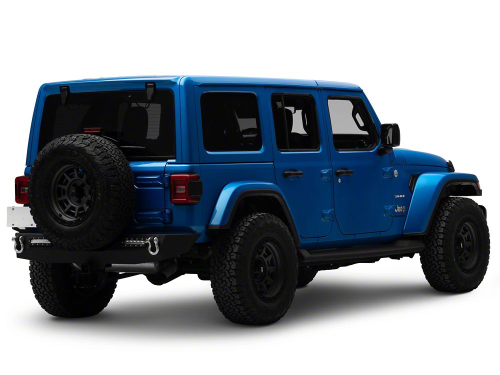 RedRock Solid Steel Rear Bumper with LED Lighting (18-25 Jeep Wrangler JL)
