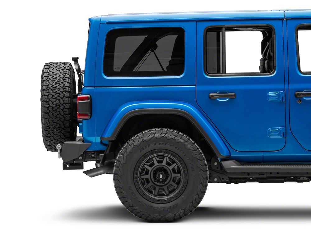 RedRock Solid Steel Rear Bumper with LED Lighting (18-25 Jeep Wrangler JL)